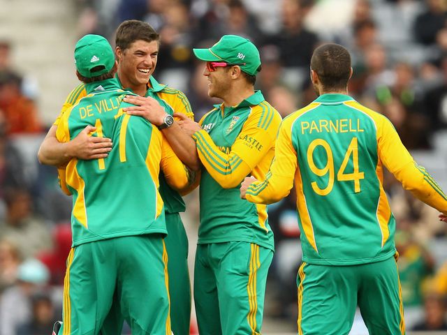 South Africa celebrate against New Zealand