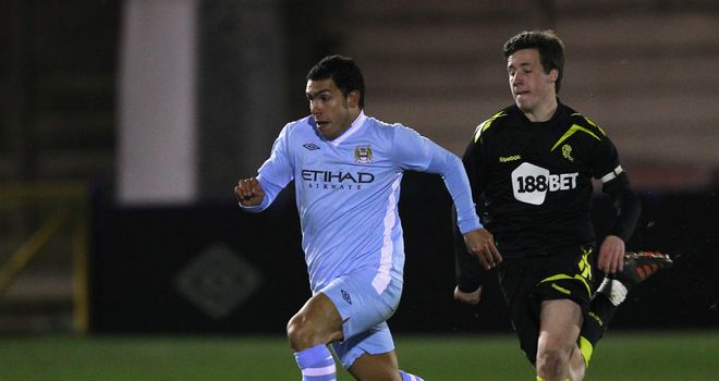 Carlos Tevez: In action for Manchester City reserves on Tuesday night