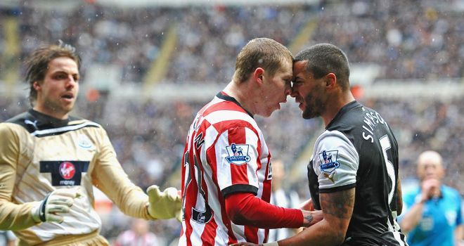 James McClean and Danny Simpson: Clashed in the 19th minute at St James' Park