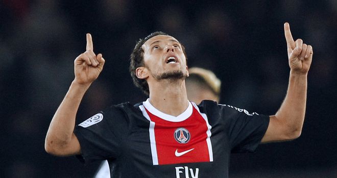 Nene: Two-goal hero for PSG in the 6-1 win over Sochaux