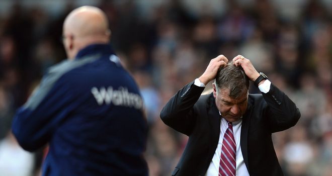 Sam Allardyce: Appears to be feeling the pressure amid slump in form