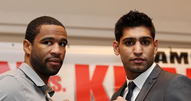 Amir Khan (R): Fights Peterson again next month