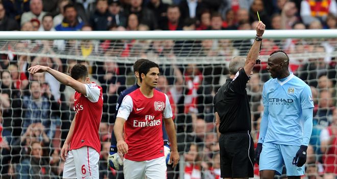 Mario Balotelli: Sent off in Arsenal defeat