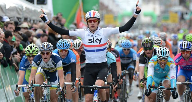 Bradley Wiggins: Pulled out a sensational sprint to take the victory in Switzerland