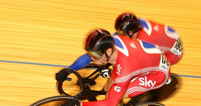 Sir Chris Hoy (front) and Jason Kenny: Gave their final audition for London 2012 on Saturday