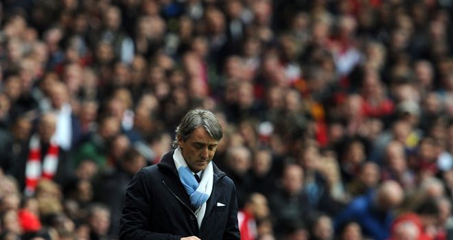 Roberto Mancini will have enjoyed better afternoons than that which he endured at the Emirates