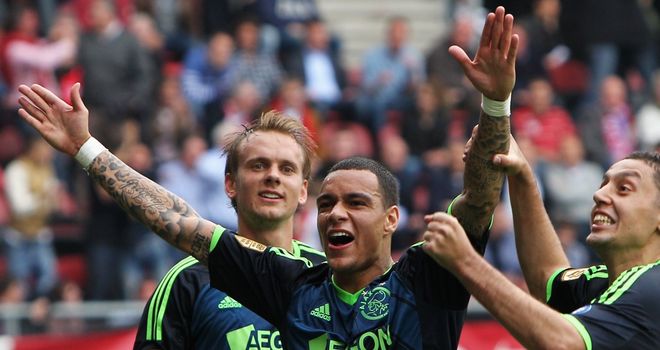 Gregory van der Wiel: Celebrates his winner