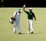 Louis Oosthuizen celebrates his amazing albatross