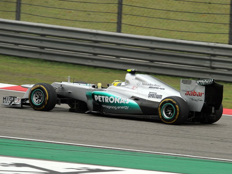 Nico Rosberg streaks away at the front