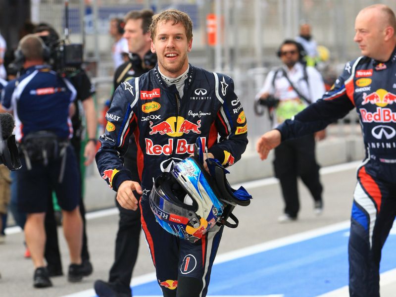 Race winner Sebastian Vettel