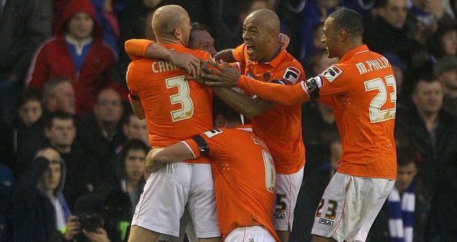 Dobbie: Is mobbed by team-mates