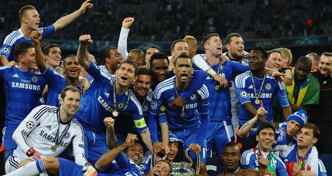 Chelsea celebrated European glory at the Allianz Arena last season
