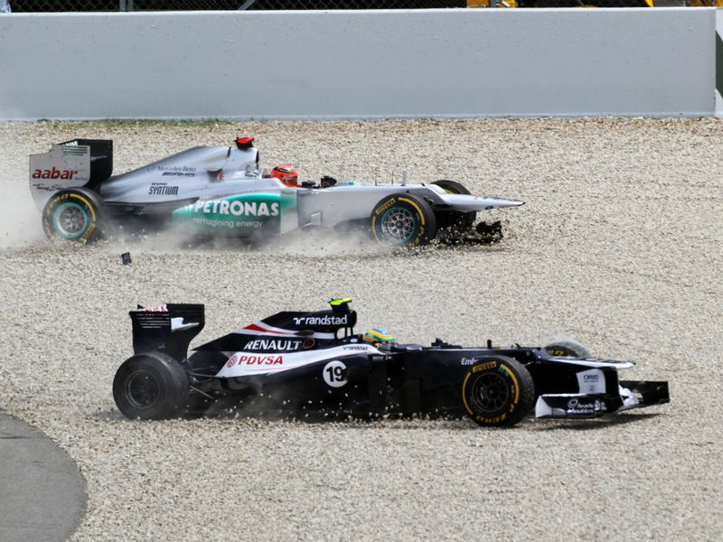Schumacher and Senna came together on track