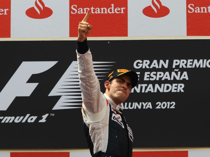Maldonado on the podium