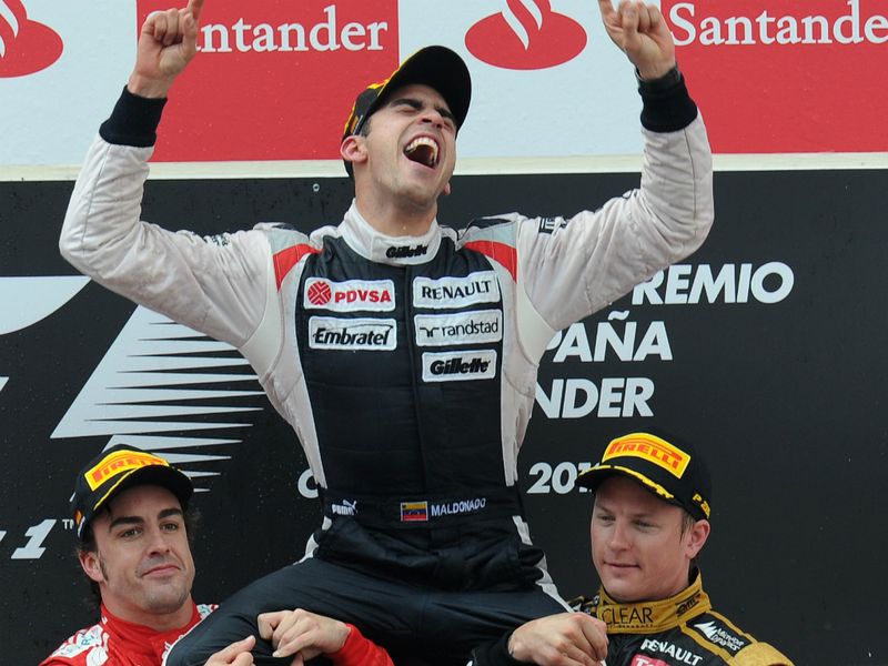 The Spanish GP podium