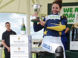 Jacqueline Coward rode Royal Ascot hero Pevensey to his first point win