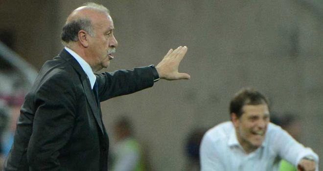 Slaven Bilic: Croatia manager driving his team on from the touchline against Spain