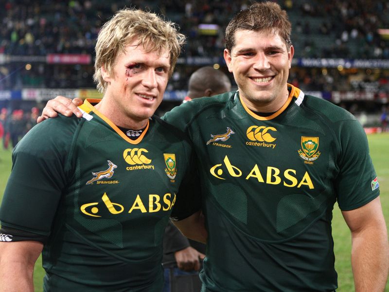 Winning skipper and Man of the Match: Jean de Villiers and Willem Alberts