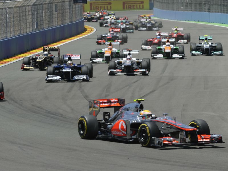 The race start