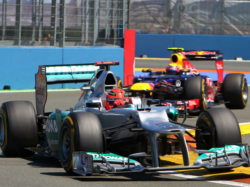 Schumacher in action