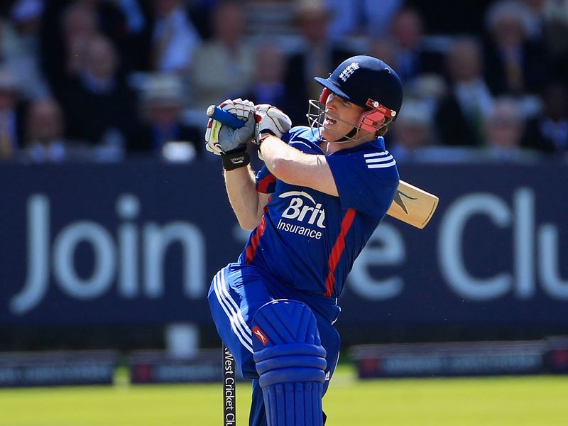 Eoin Morgan struck three sixes in a row...