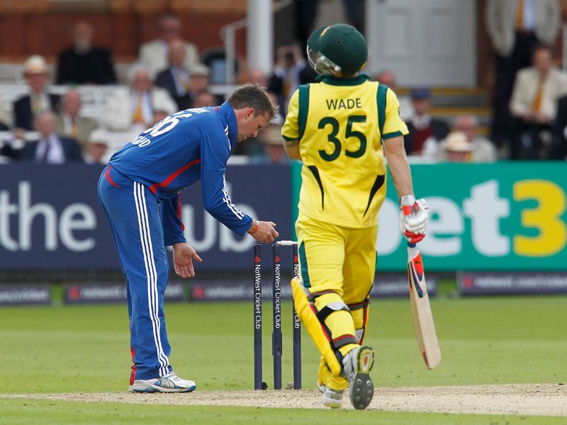 Matthew Wade was run out at a crucial juncture in the chase.
