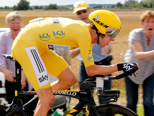 Bradley Wiggins: En route to victory in the time trial