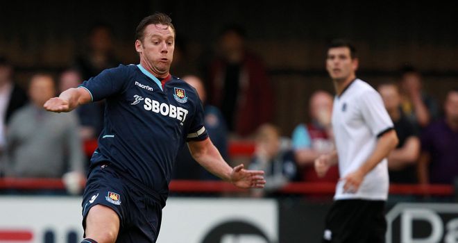Kevin Nolan in action for West Ham against Boreham Wood