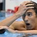 ...the 14-time gold medal winner comes within 0.07 seconds of being eliminated. The American obviously didn't expect such tough competition.