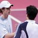 Changing of the guard: In his last tournament of 2005, Murray faced British no. 1 Tim Henman and beat him in three sets.
