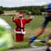 Santa Claus had travelled down from Lapland to watch the action!