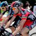 Outgoing champion Cadel Evans chats to Chris Froome
