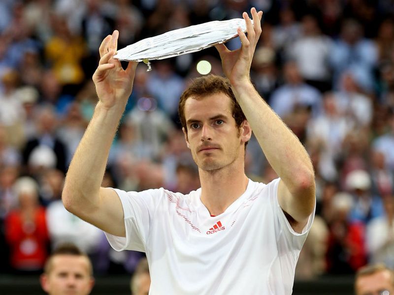 A tearful Andy Murray addresses the crowd to say an emotional thank you. He produced some excellent tennis, but was simply outclassed by the champion