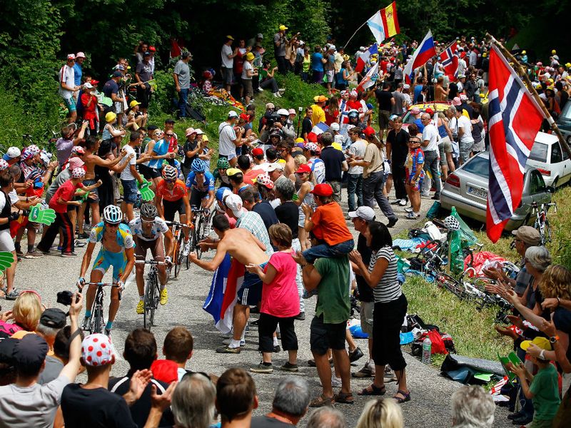 The crowds were out in force to cheer on the breakaway