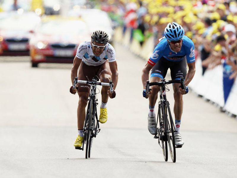 The fight for the stage victory came down to Millar and Jean Christophe Peraud (Ag2r La Mondiale)...