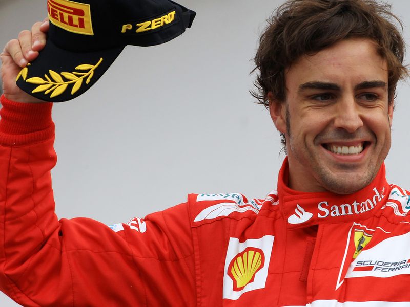 Race winner Fernando Alonso