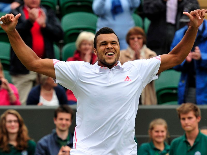 And it was Tsonga who prevailed in four sets.
