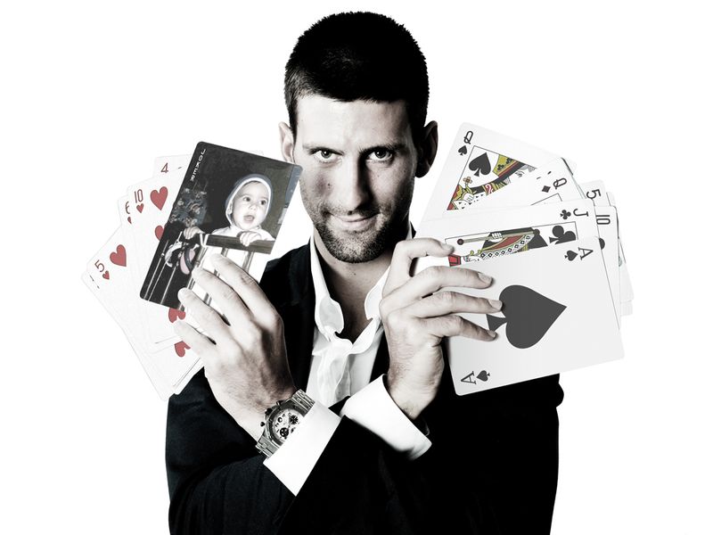Novak Djokovic - magician on and off court. His Olympic hero is skier Alberto Tomba (Pic: ITF)