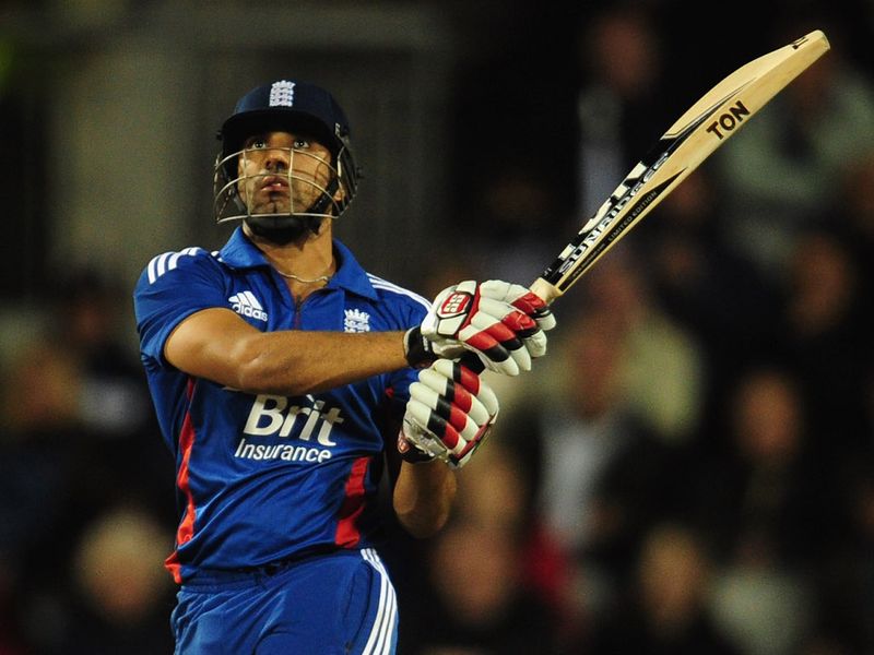 ...and Ravi Bopara made sure of the victory with a half-ton of his own.
