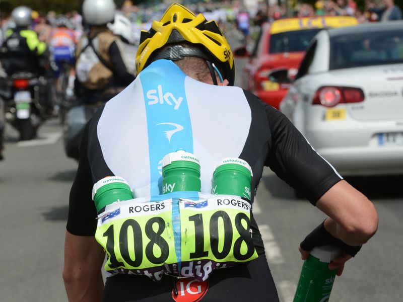 ...Here he is doing a bottle run