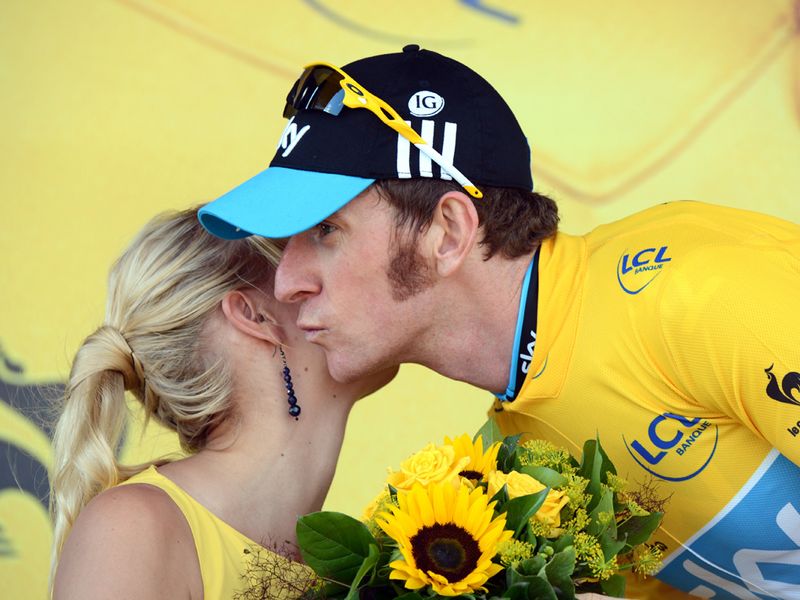 ...Wiggins though, maintained his grip on the yellow