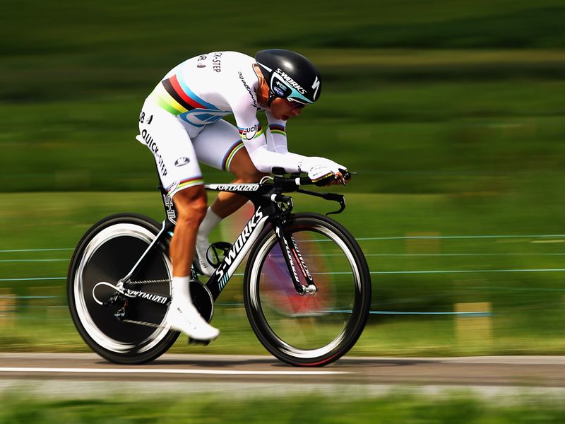 World time trial champion Tony Martin had set down an early marker...