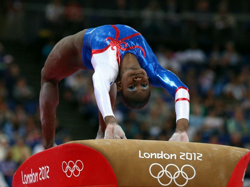 Yamilet Pena gets to grips with the vault for the Dominican Republic