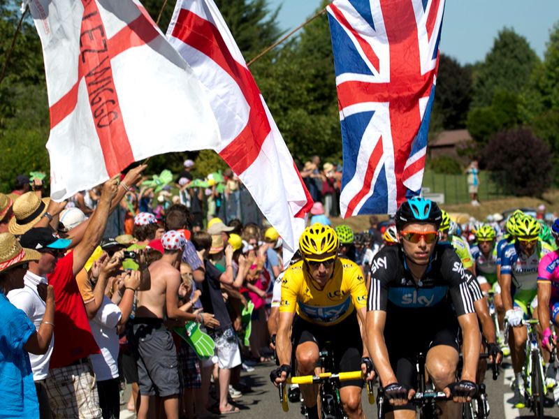 There was massive support for Wiggins and Team Sky once again