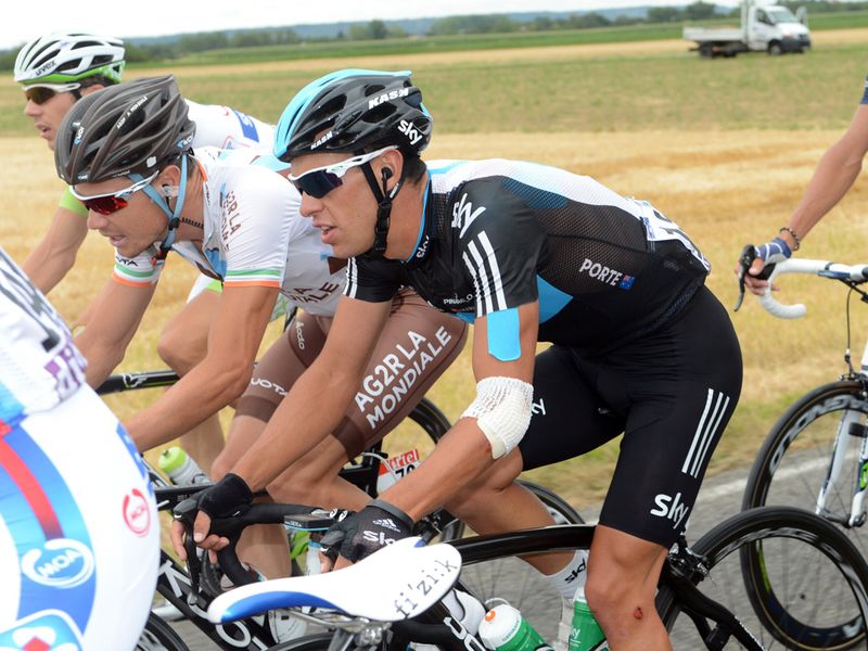 Richie Porte was back in the mix after his crash the previous day