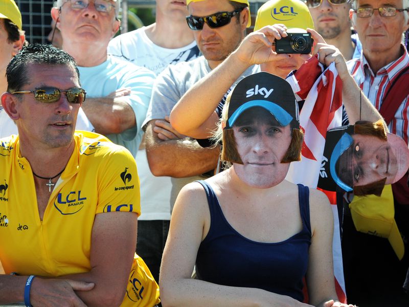 'Wiggo' masks plus sideburns proved popular!