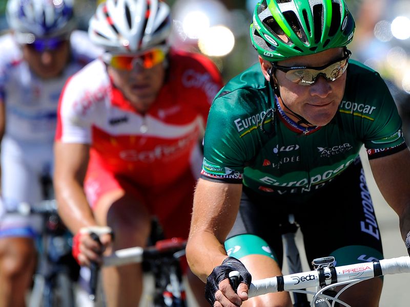 Thomas Voeckler was one of six riders in the escape group