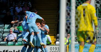 McDonald: Mobbed by his team-mates