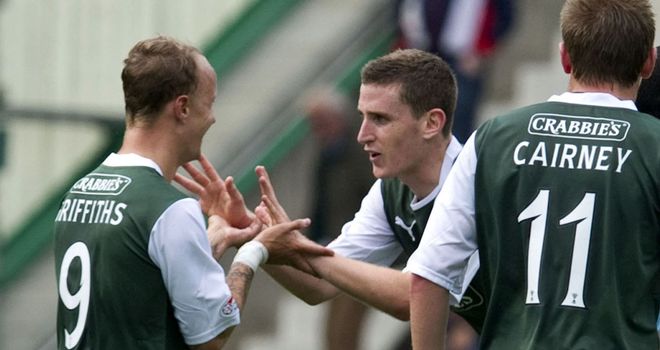 Hanlon: Celebrates his opening goal