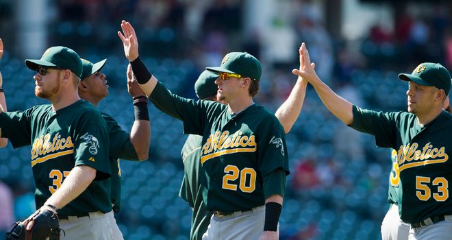 Oakland Athletics: Celebrate against Cleveland